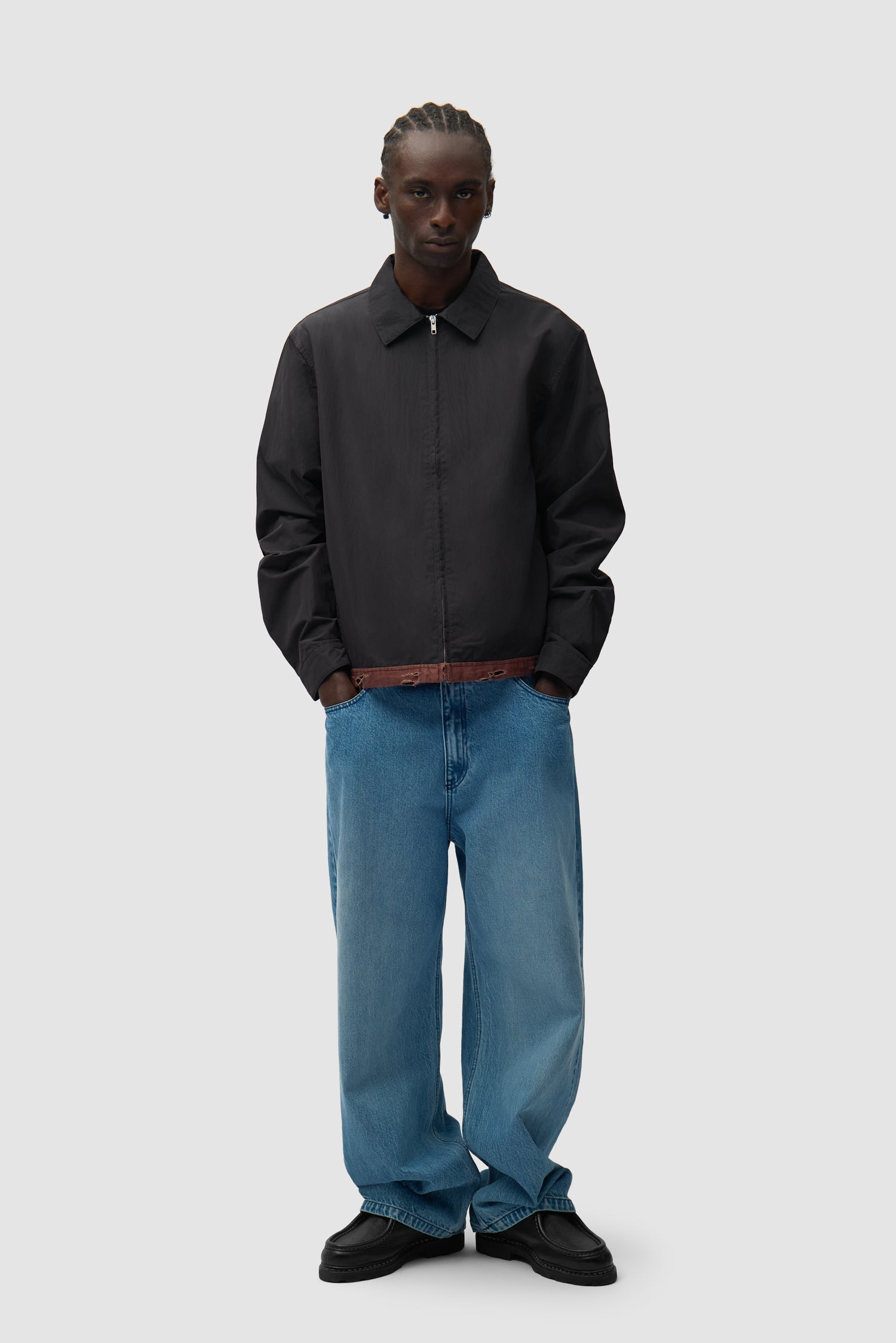 Veste classique en ruban de lin - Noir