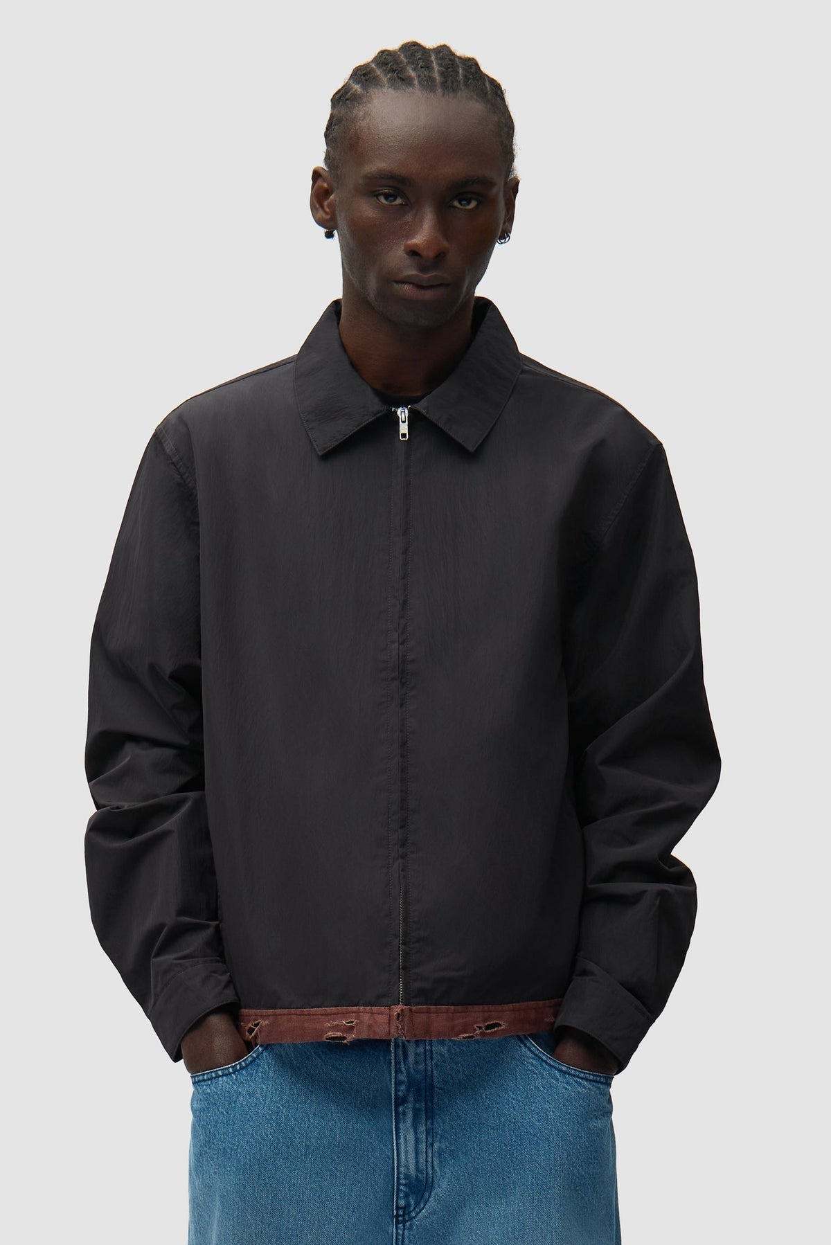 Veste classique en ruban de lin - Noir