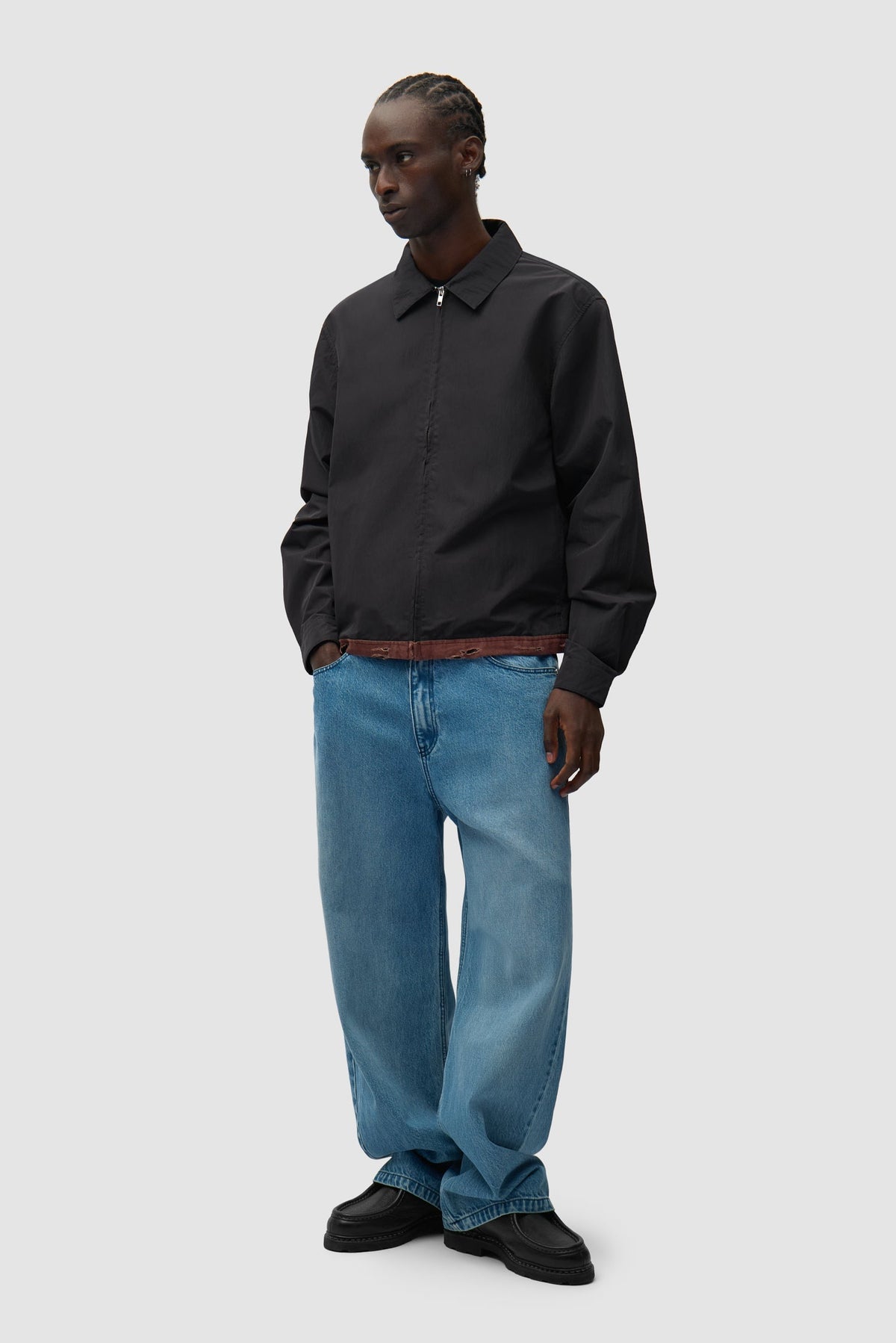 Veste classique en ruban de lin - Noir