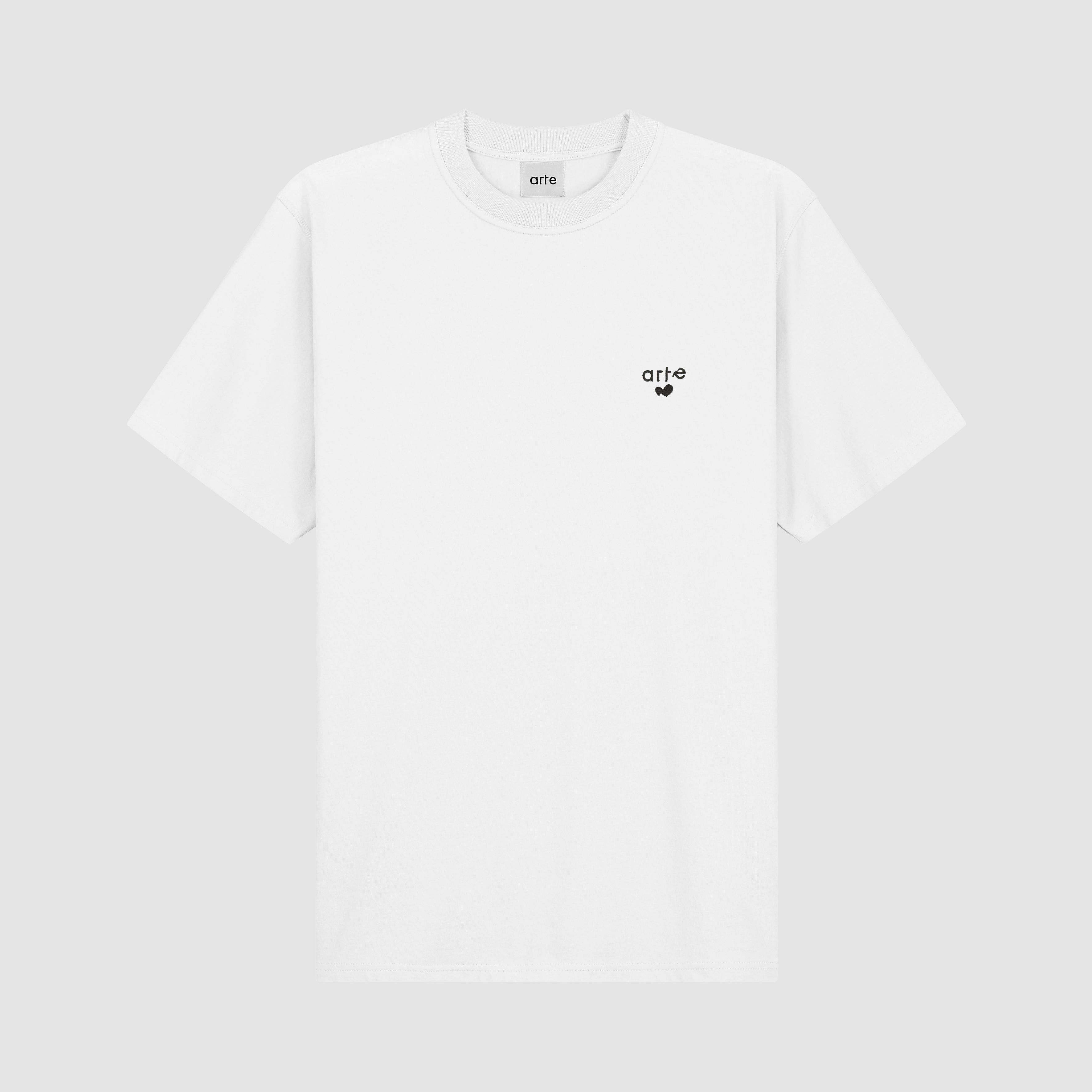 T-shirt avec logo en forme de cœur - blanc