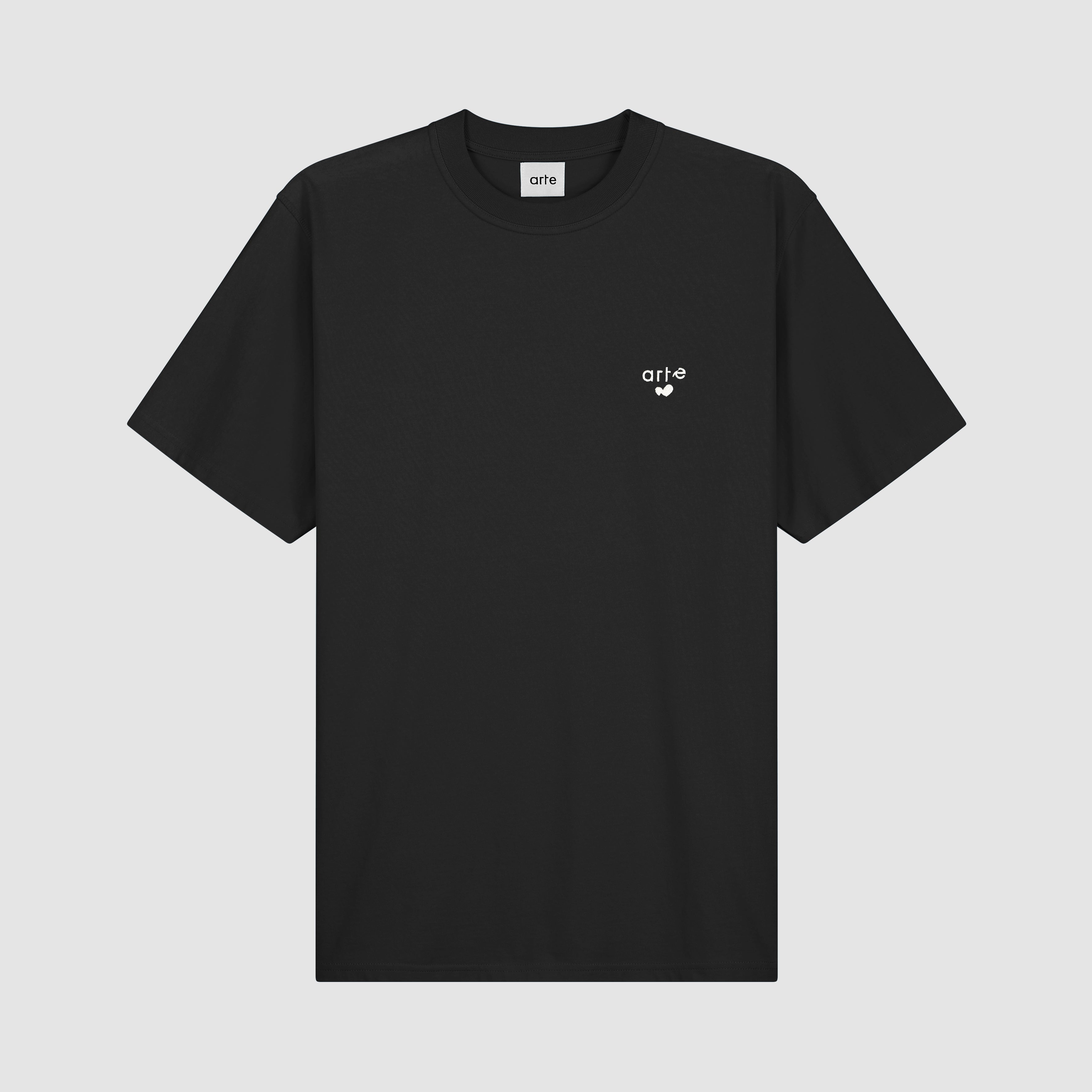 T-shirt avec logo en forme de cœur - Noir