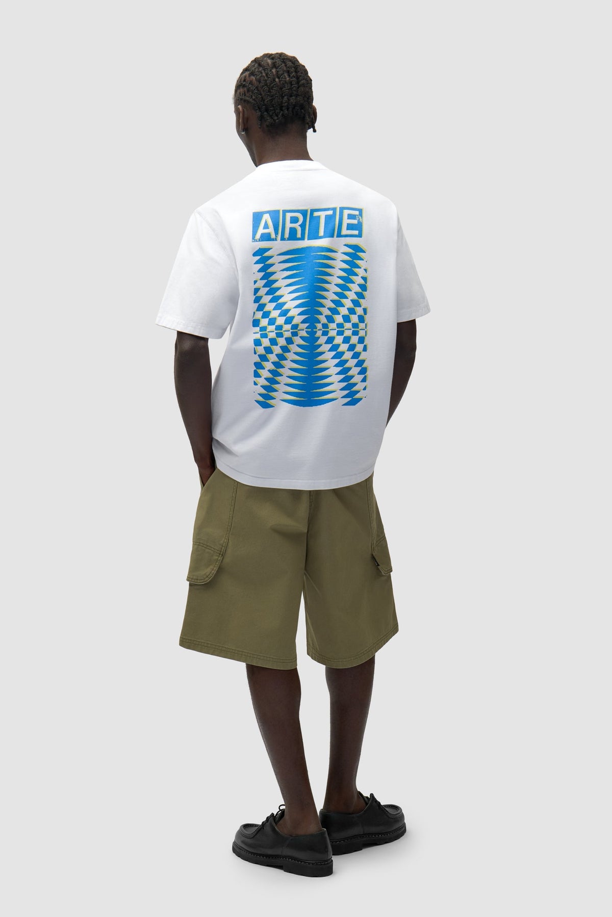 T-shirt à dos imprimé abstrait - Blanc