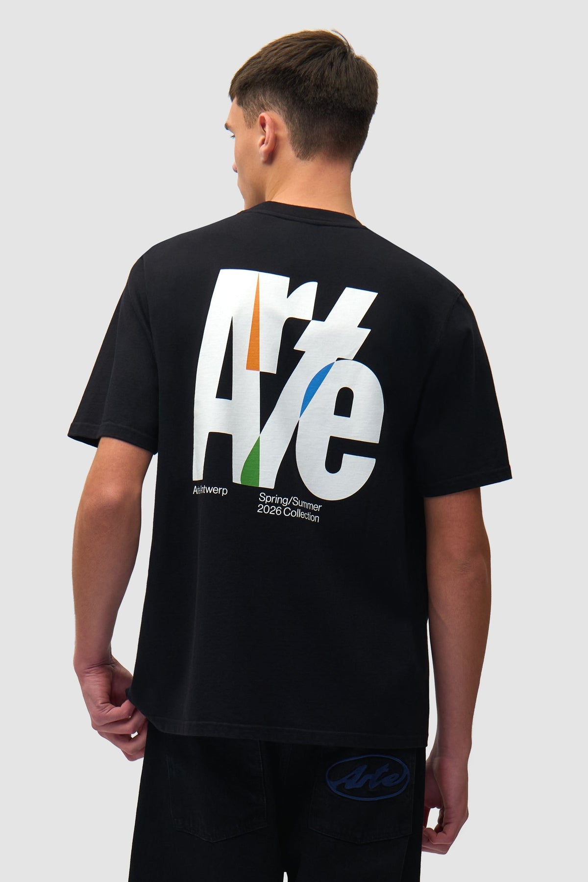 T-shirt à grand logo dans le dos - Noir