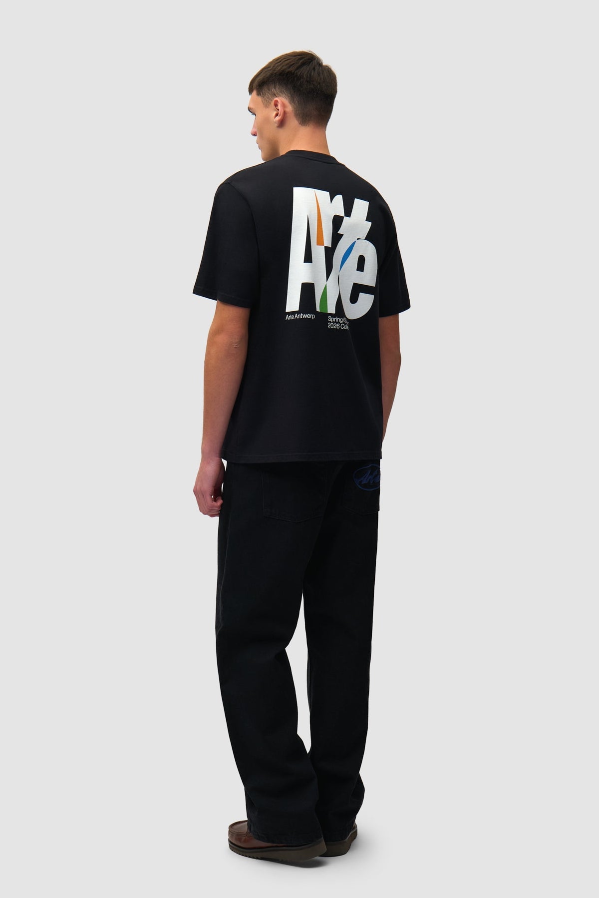 T-shirt à grand logo dans le dos - Noir