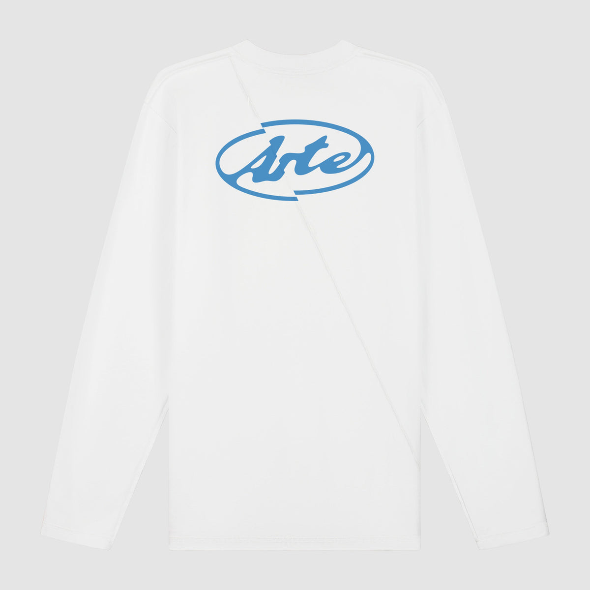 T-shirt à manches longues avec logo cercle dans le dos - Blanc