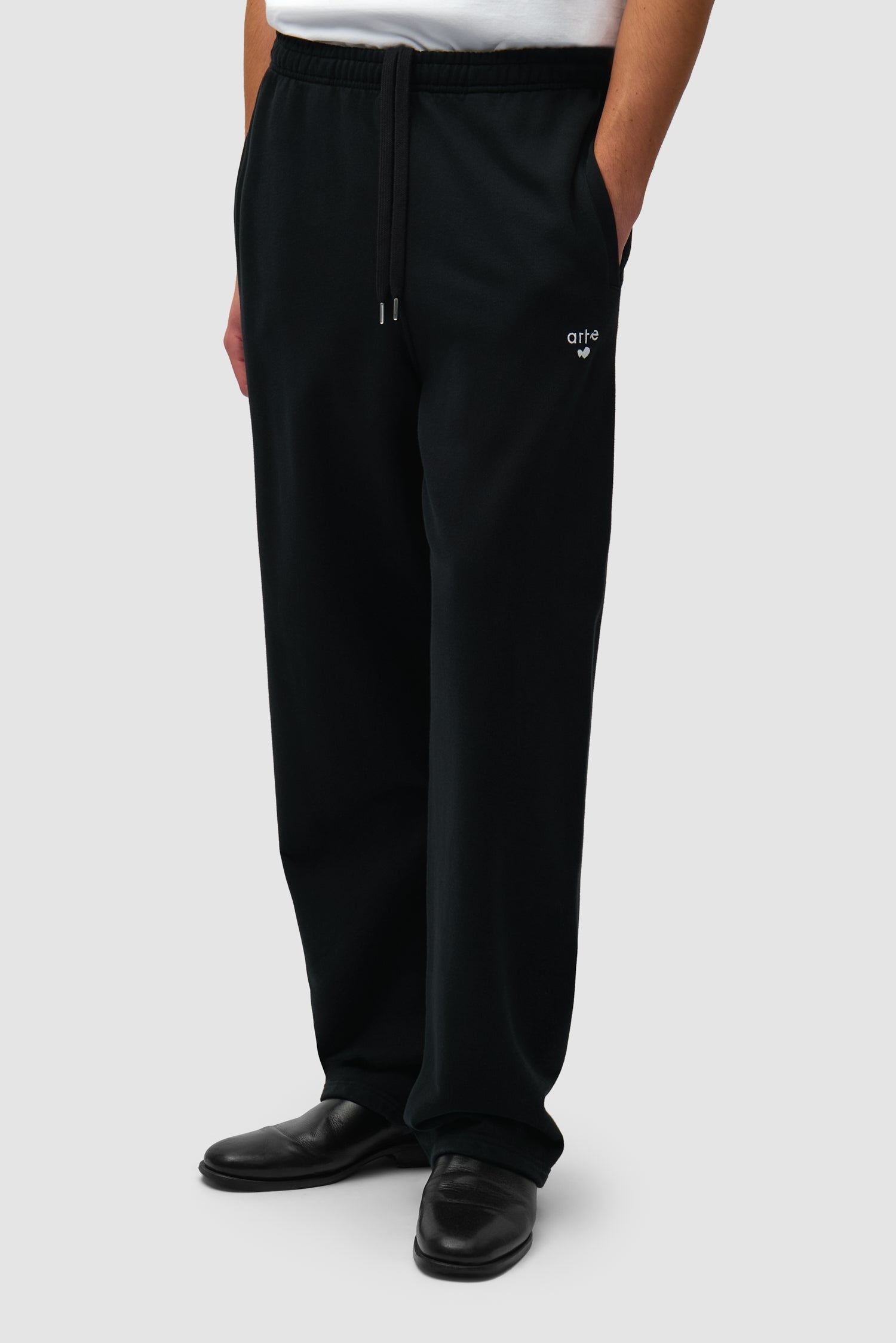 Pantalon de survêtement avec logo en forme de cœur - Noir