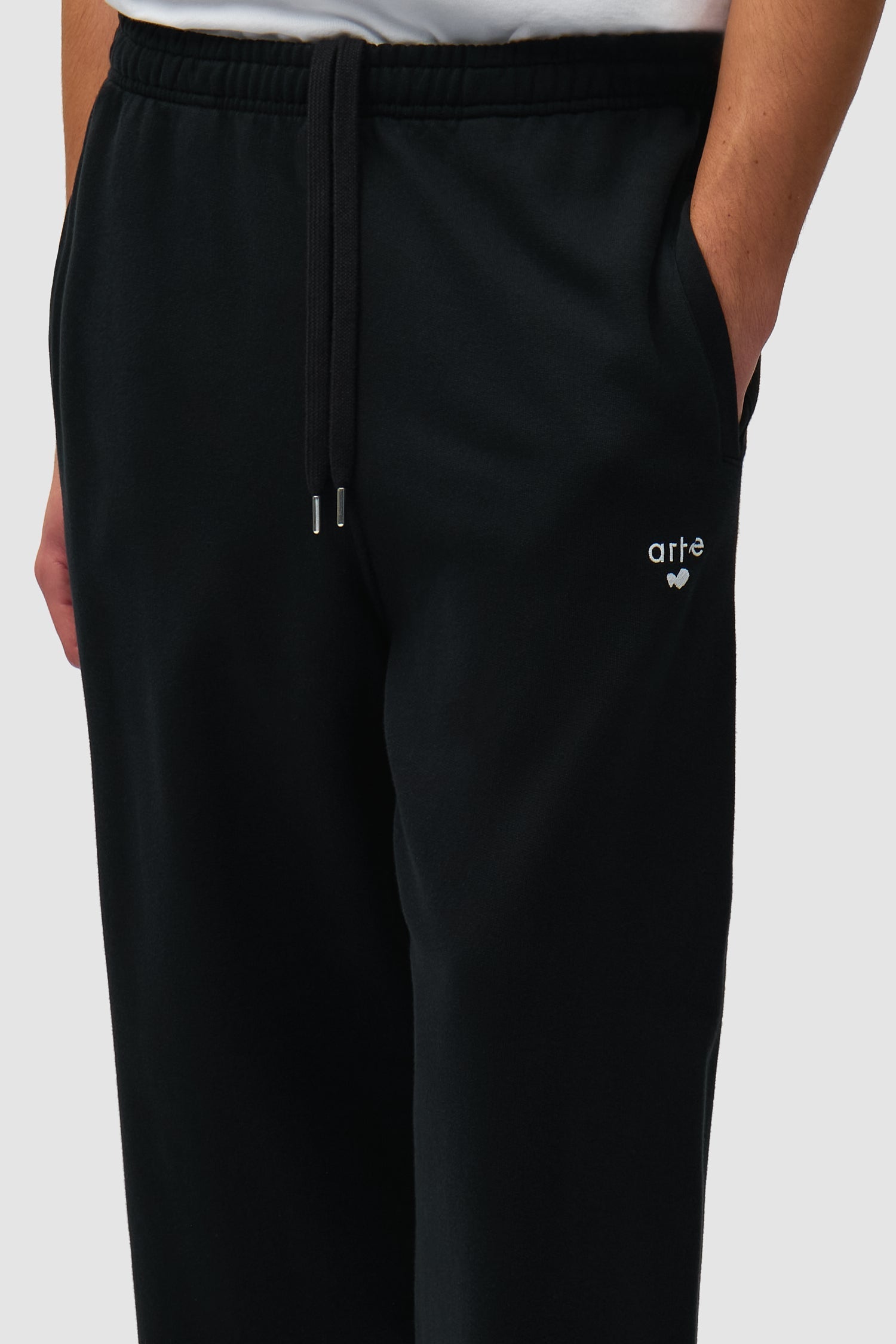 Pantalon de survêtement avec logo en forme de cœur - Noir