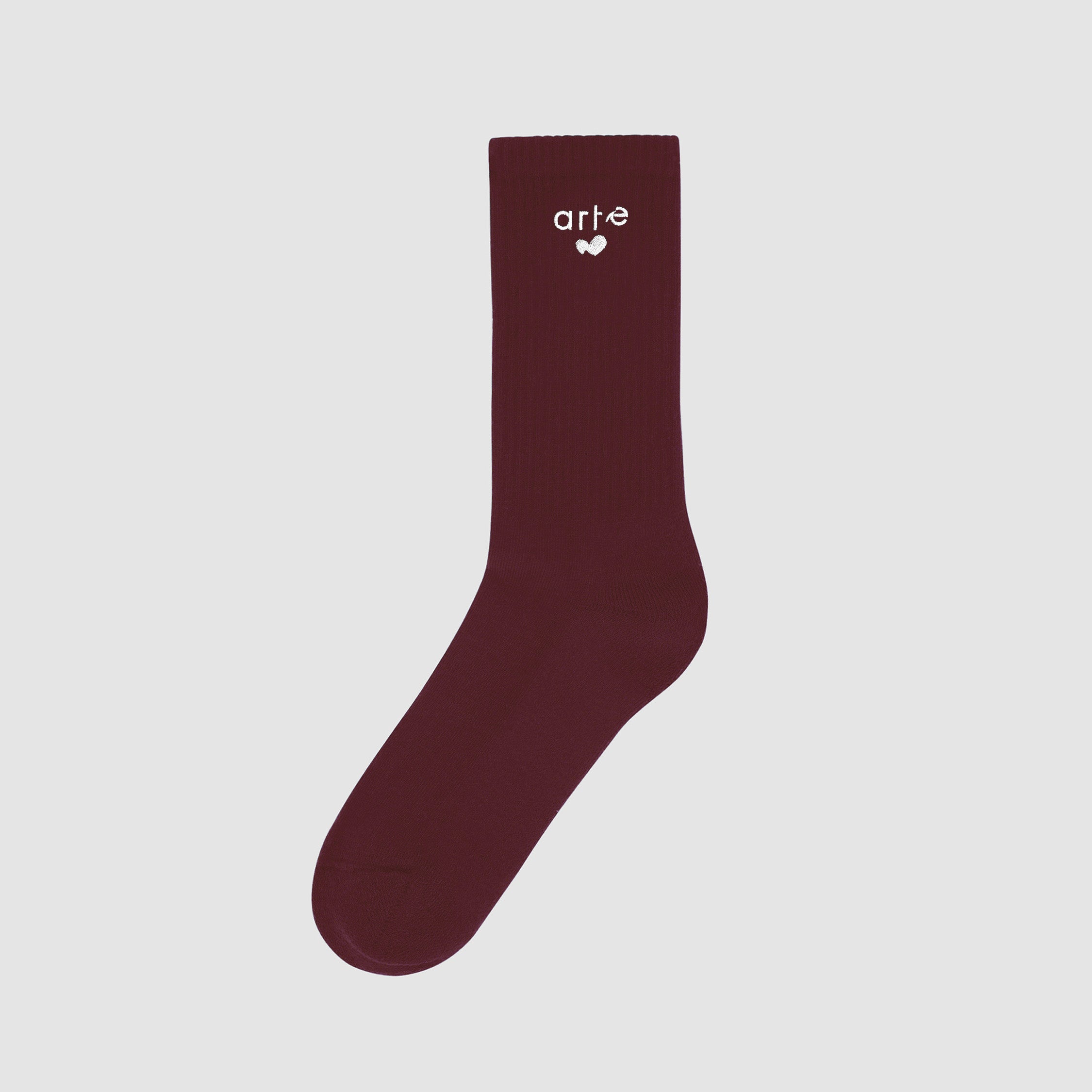 Chaussettes avec logo cœur - Bordeaux