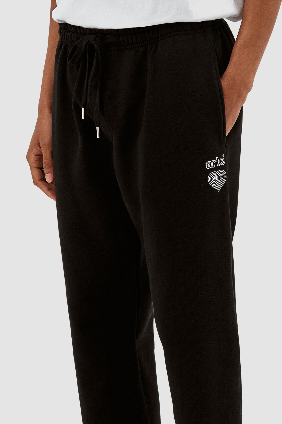 Pantalon avec logo en forme de cœur de Tristian - Noir