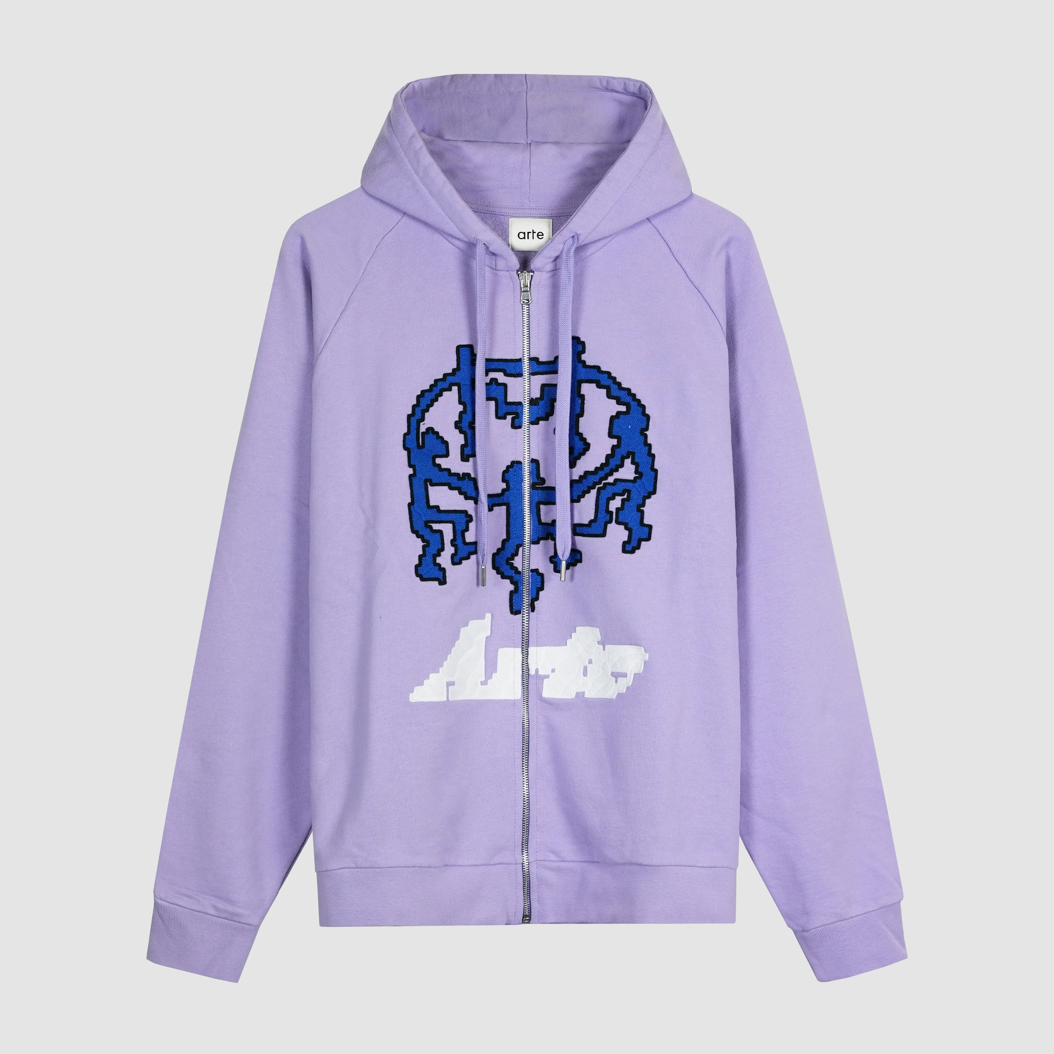 Joe Pixel Dancer Zip Hoodie - Lilas