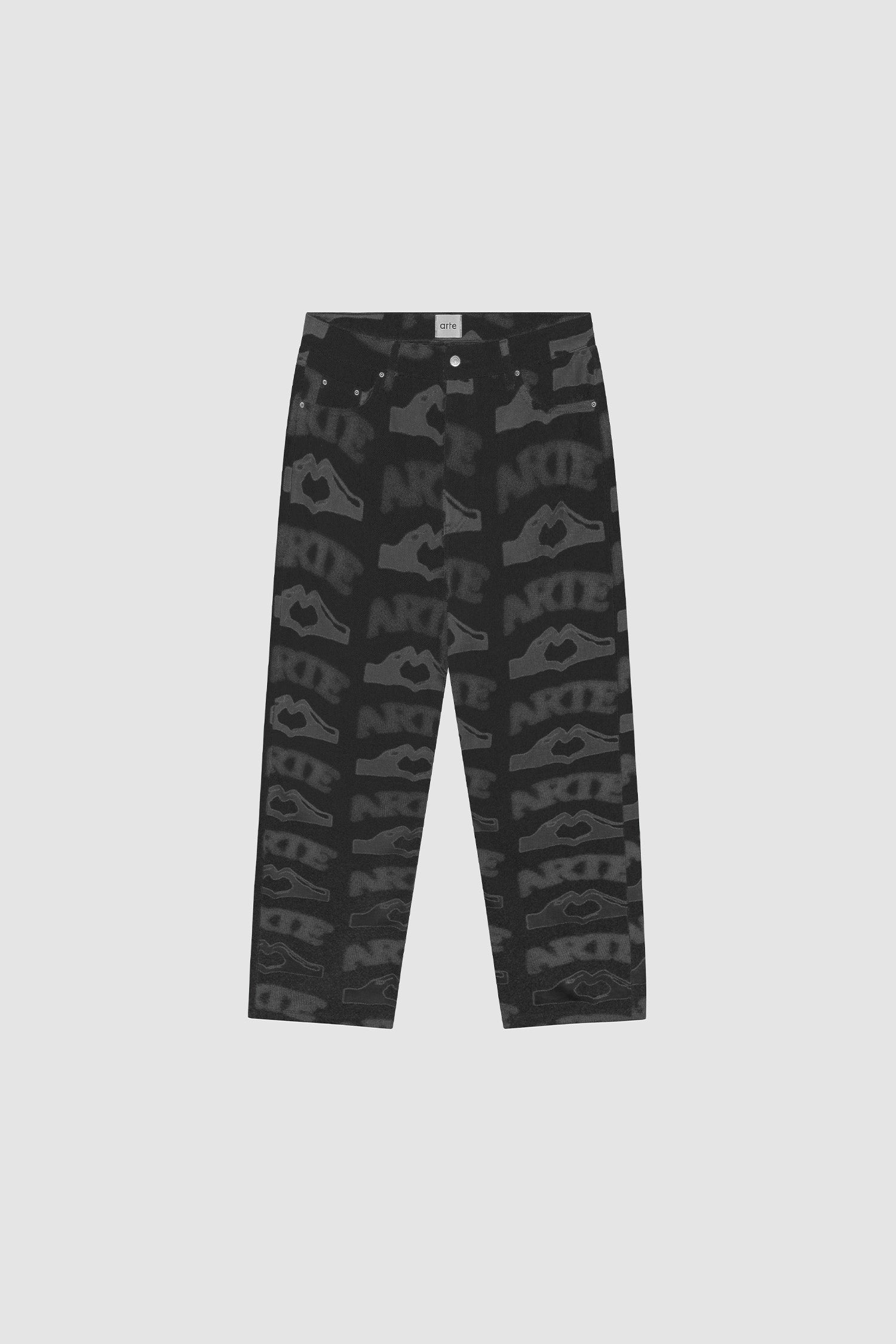 Pantalon imprimé Heart - Noir