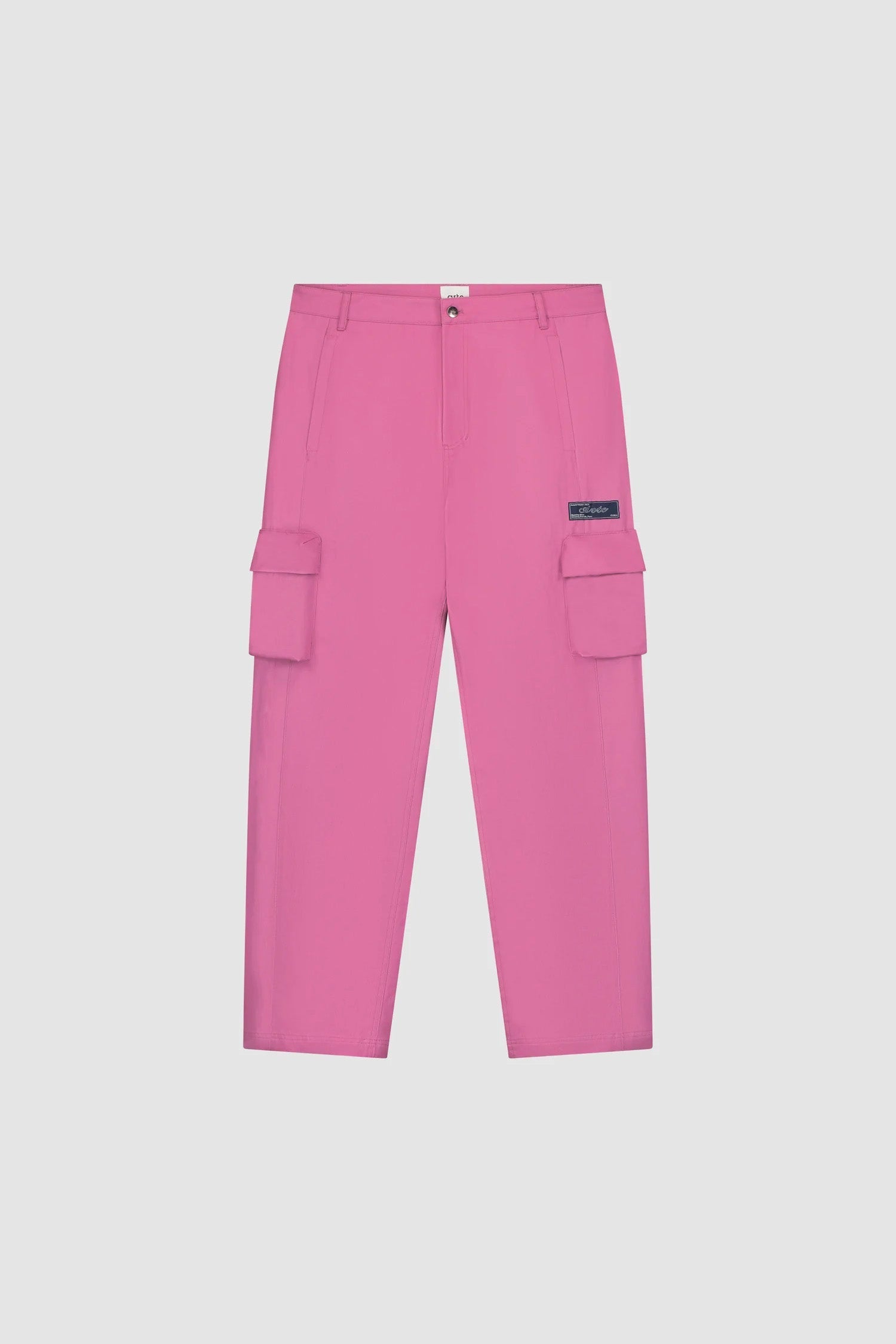 Pantalon en coton à poches 3D - Rose