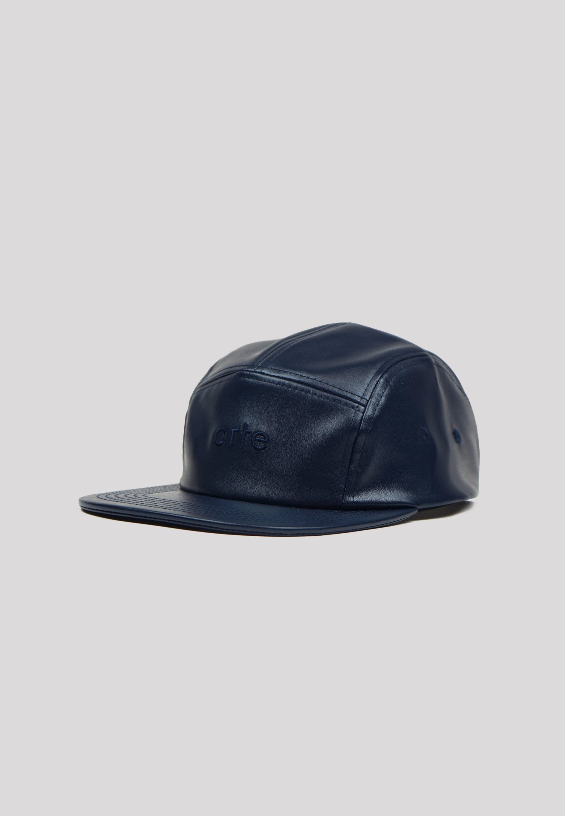 Casquette en cuir Craqq - Marine