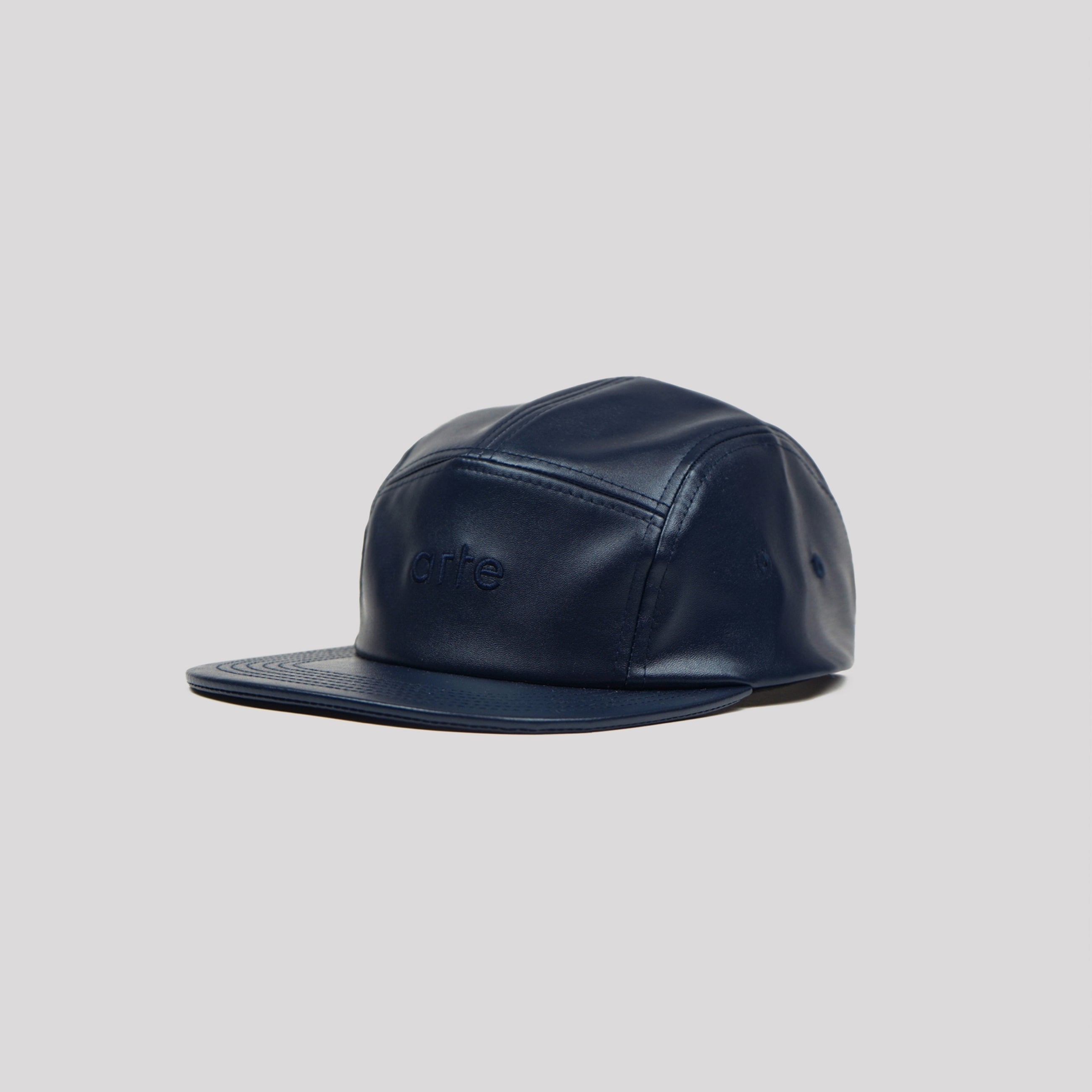 Casquette en cuir Craqq - Marine