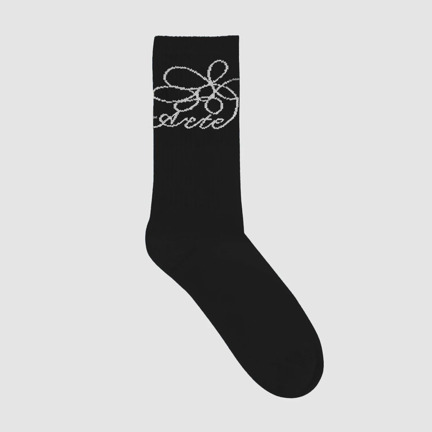 Chaussettes à logo fleuri - Noir