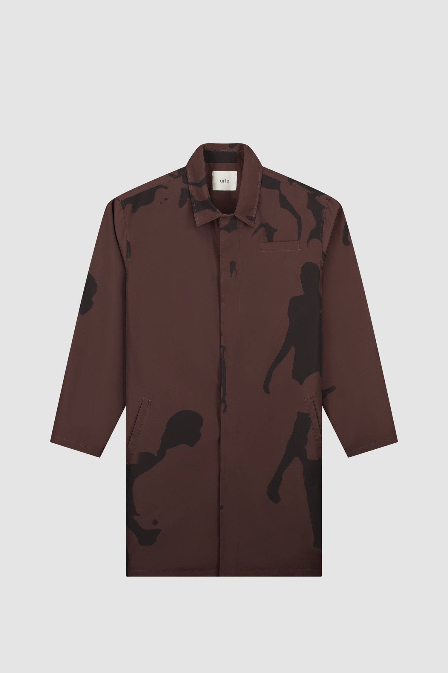 Manteau marron Printed People - Marron/Noir