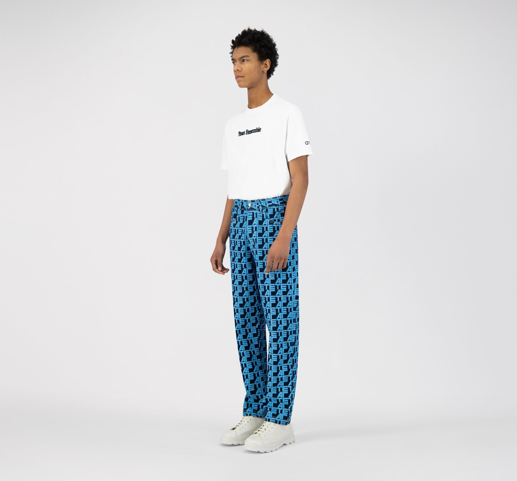 Pantalon en jean allover - Denim imprimé