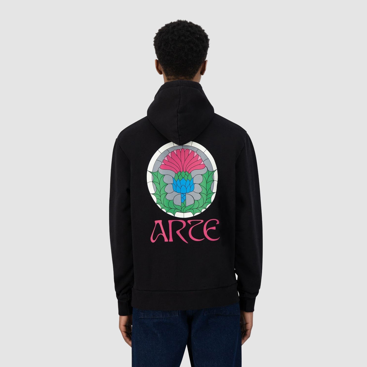 Horta Back Dahlia Hoodie - Noir