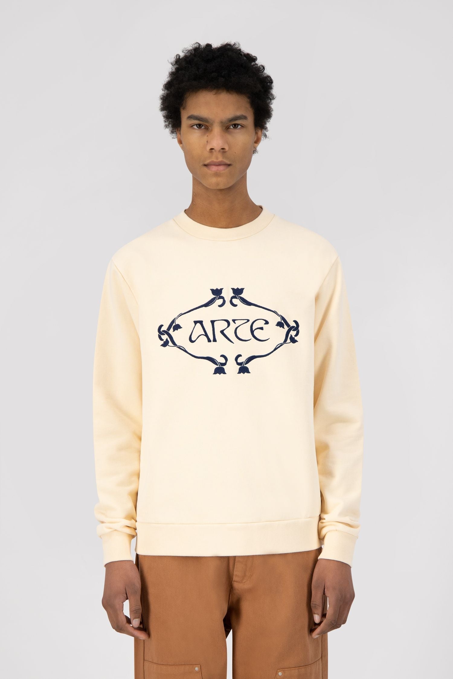 Castel Logo Orna Crewneck - Creme