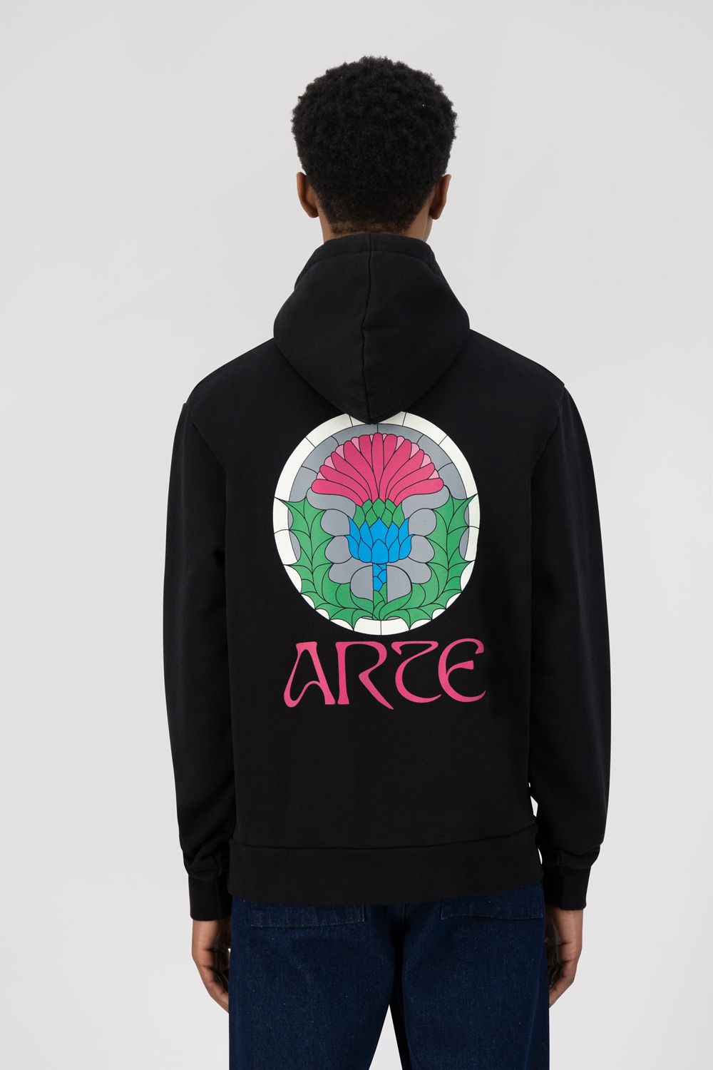Horta Back Dahlia Hoodie - Noir