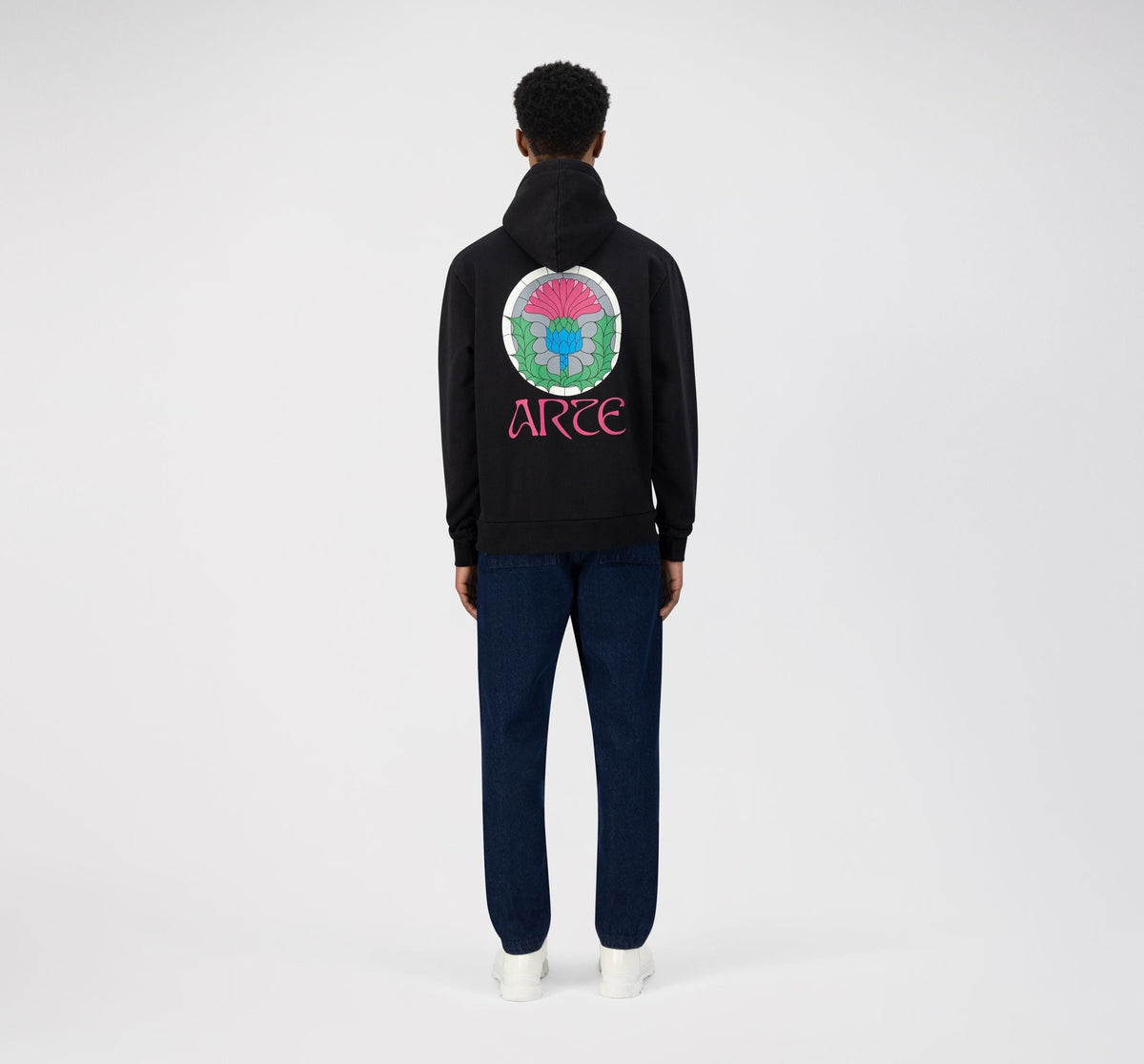 Horta Back Dahlia Hoodie - Noir