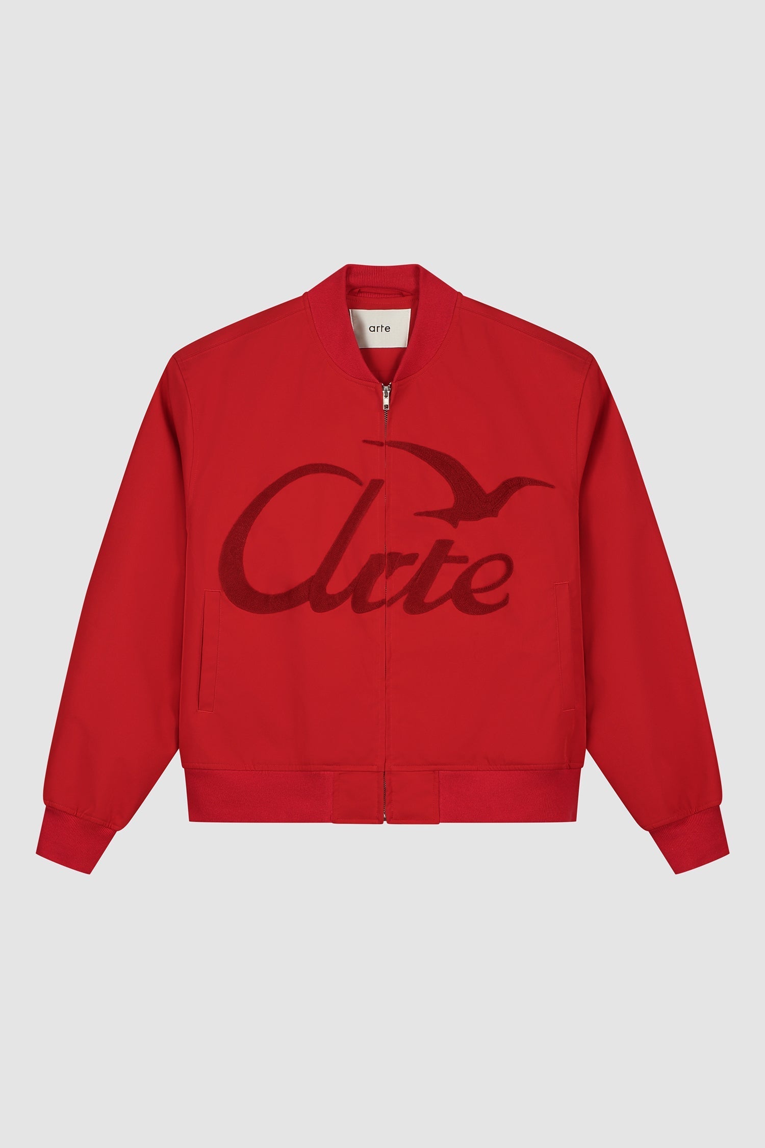 Logo Bird Bomber Jacket - Rouge