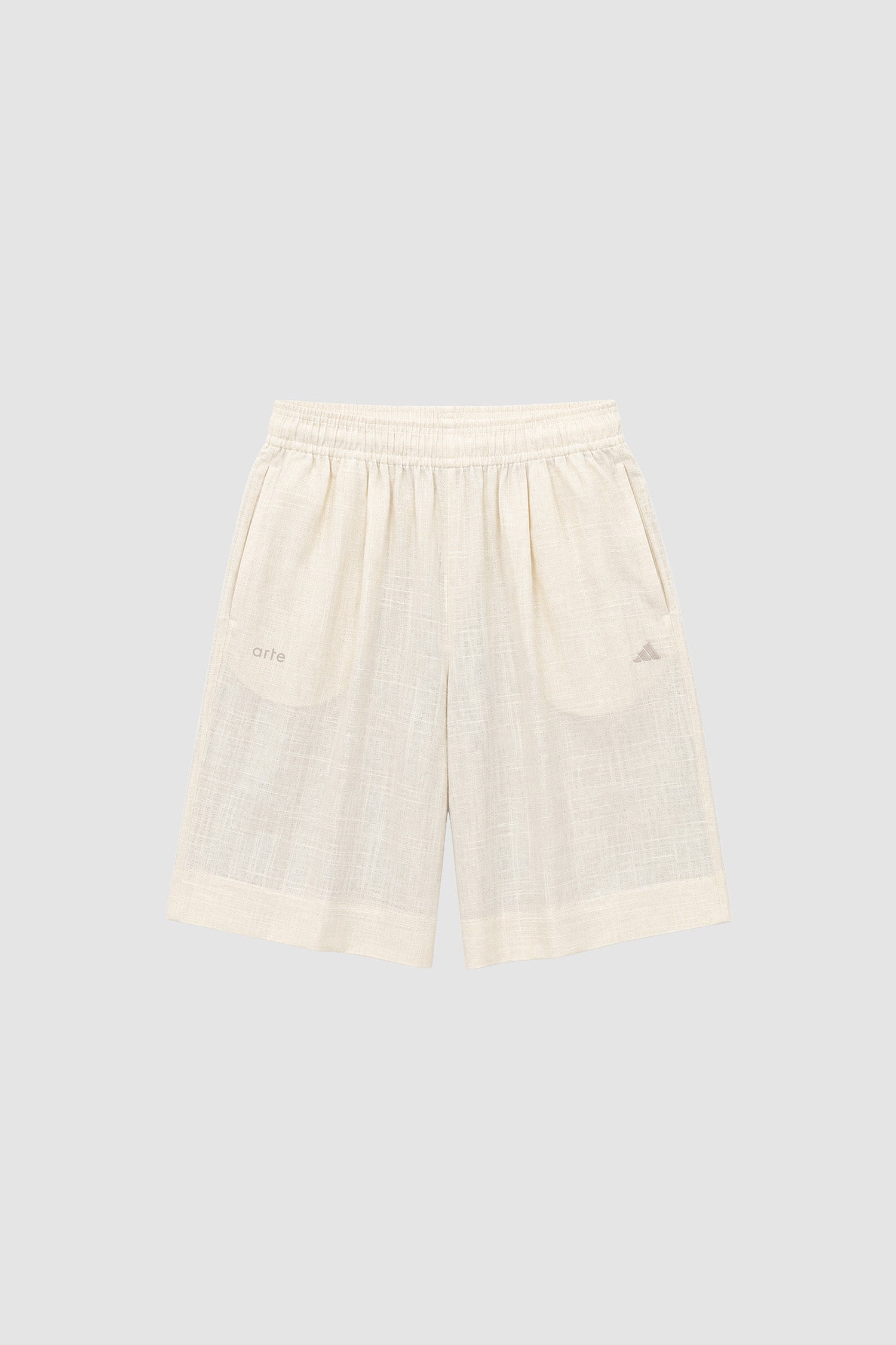 Short en lin Arte pour adidas - Blanc cassé