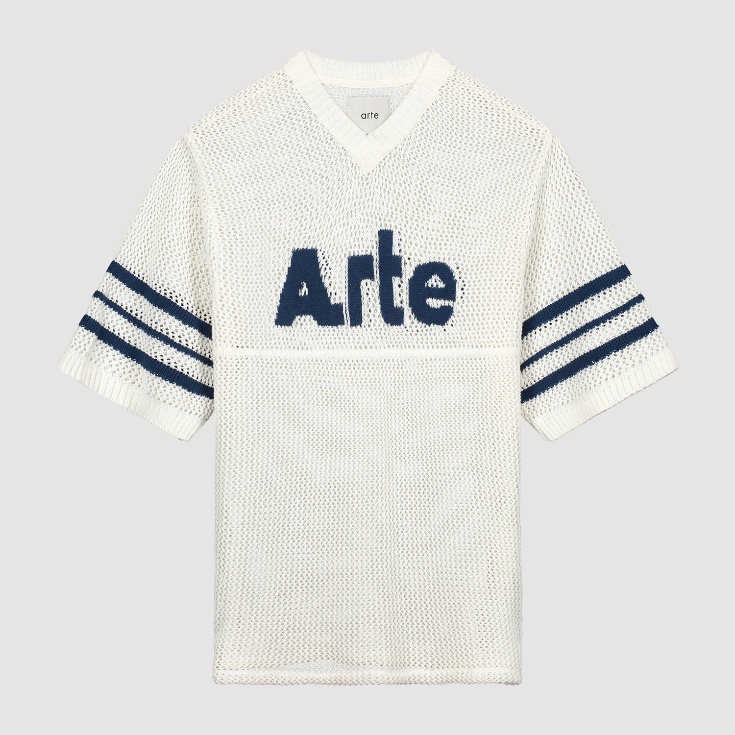 Shane - Chemise à rayures en tricot - Blanc