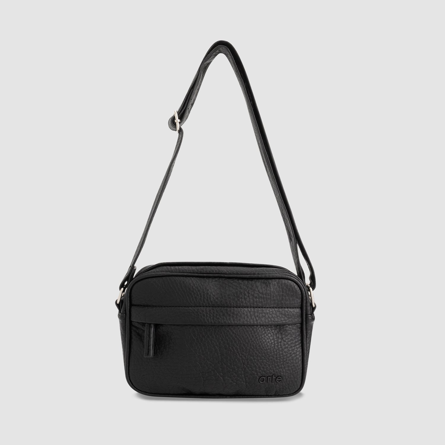 Sac en cuir texturé - Noir
